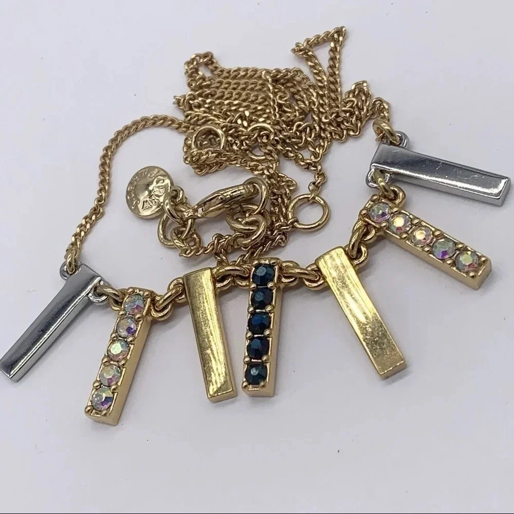 J. Crew Jeweled Bars Necklace